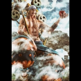 One piece statuette pvc p.o.p. neo maximum the only god of skypiea enel 34 cm