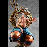 One piece statuette pvc p.o.p. neo maximum the only god of skypiea enel 34 cm