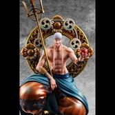 One piece statuette pvc p.o.p. neo maximum the only god of skypiea enel 34 cm