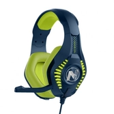 Nerf - casque gaming filaire blue / vert pro g5 + micro - game on (compatible ps5, ps4, series x/s...)
