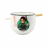Demon slayer - bol à ramen avec baguette 414ml - tanjiro