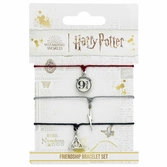 Harry potter - 3 bracelets fantaisies ajustables + pendentifs rgb
