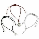 Harry potter - 3 bracelets fantaisies ajustables + pendentifs rgb