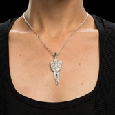 Le seigneur des anneaux réplique 1/1 pendentif & collier arwen etoile du soir (argent sterling)