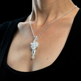 Le seigneur des anneaux réplique 1/1 pendentif & collier arwen etoile du soir (argent sterling)