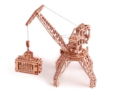 Mécanisme 3d en bois - grue avec un conteneur - 288pcs