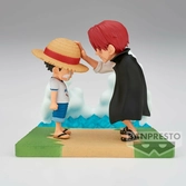 One piece - monkey.d.luffy & shanks - figurine wcf-log stories 7cm
