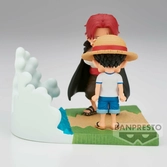 One piece - monkey.d.luffy & shanks - figurine wcf-log stories 7cm