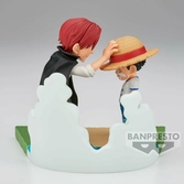 One piece - monkey.d.luffy & shanks - figurine wcf-log stories 7cm