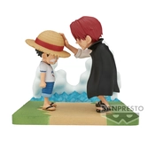 One piece - monkey.d.luffy & shanks - figurine wcf-log stories 7cm