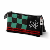 Demon slayer - tanjiro - trousse triple eco '23x11x7cm'