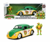 Les tortues ninjas - michelangelo & 1959 volkswagen drag beetle - 1:24