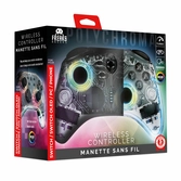 Manette switch sans fil - câble 1m - transparente à led