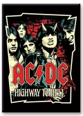 Ac/dc - highway to hell - aimant 6.3x8.9cm