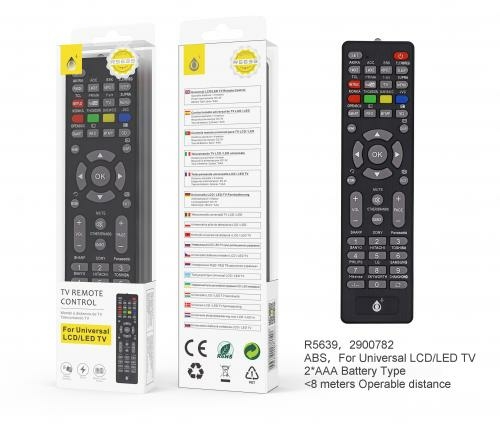 Télécommande universelle pour tv lcd/led- r5639 - contrôle 8m - noir