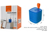 Enceinte bluetooth sans fil 5w et support, haut-parleur 3w, carte tf compatible (32g max), batterie 1200mah - tf4160 - bleu