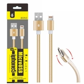 Câble 2 en 1 universel réversible micro usb/ iphone- or