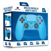 Manette sans fil flashy blue pour ps4 avec prise jack pour casque et boutons lumineux
