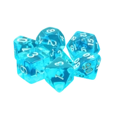 Hdt-02 lot de 7 dés – gemmes azur