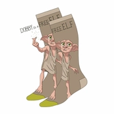 Harry potter - dobby free elf- 1 paire de chaussettes (taille 40-46)
