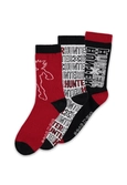 Hunter x hunter - crew socks -pack de 3 paires de chaussettes (t43-46)