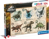 Jurassic world - dinosaures - puzzle 104p