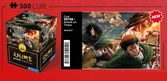 L'attaque des titans - levi, mikasa et eren titan - puzzle cube 500p