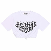 Onepointfive: stranger things - hellfire club (womens ecru bubble sweatshirt)