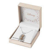 La belle et la bete - la rose - collier en laiton plaqué argent