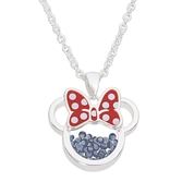 Minnie - collier anniversaire en laiton plaqué argent - septembre
