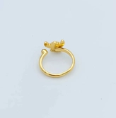 Stitch - bague ajustable - laiton plaqué