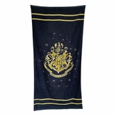 Harry potter serviette de bain hogwarts gold crest 150 x 75 cm