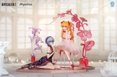 Evangelion statuette pvc 1/7 rei ayanami & asuka shikinami langley: whisper of flower ver. set