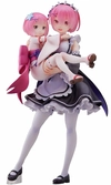 Re:zero starting life in another world statuette pvc 1/7 ram & childhood ram 23 cm