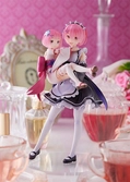 Re:zero starting life in another world statuette pvc 1/7 ram & childhood ram 23 cm