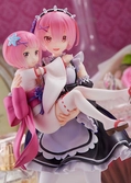 Re:zero starting life in another world statuette pvc 1/7 ram & childhood ram 23 cm