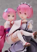 Re:zero starting life in another world statuette pvc 1/7 ram & childhood ram 23 cm