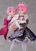 Re:zero starting life in another world statuette pvc 1/7 ram & childhood ram 23 cm
