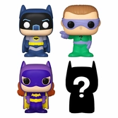 Dc pack 4 figurines bitty pop! vinyl batman adam west 2,5 cm
