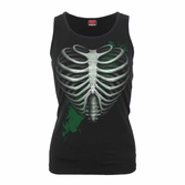 Spiral direct - ribs glow in the dark (womens razor-back top)