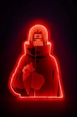 Naruto shippuden lampe murale led itachi uchiwa 40 cm