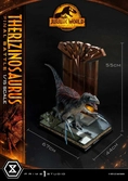 Jurassic world : le monde d'après statuette legacy museum collection 1/15 therizinosaurus final battle bonus version 55 cm