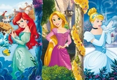Disney - ariel, raiponce et cendrillon - puzzle maxi 60p