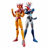 Mazinger z figurines diecast soul of chogokin gx-08r aphrodai a vs gx-09r minerva x 16 cm