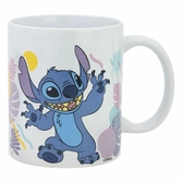 Stitch - hawaian flower - mug céramique 325ml
