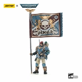 Warhammer 40k figurine 1/18 astra militarum tempestus scions command squad 55th kappic eagles banner bearer 12 cm