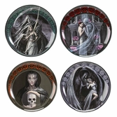 Anne stokes pack 4 plaques dance with death