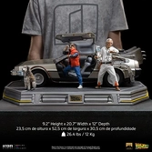 Retour Vers Le Futur Statuette 1/10 Art Scale Delorean Full Set 23 cm
