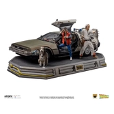 Retour Vers Le Futur Statuette 1/10 Art Scale Delorean Full Set 23 cm