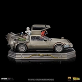 Retour Vers Le Futur Statuette 1/10 Art Scale Delorean Full Set 23 cm